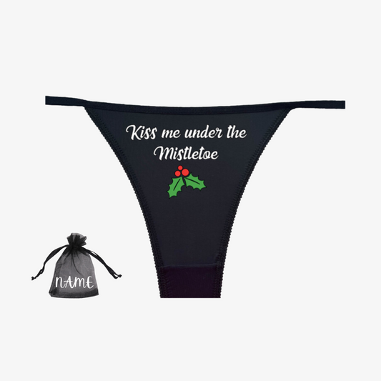 Kiss me under the mistletoe Christmas Panty