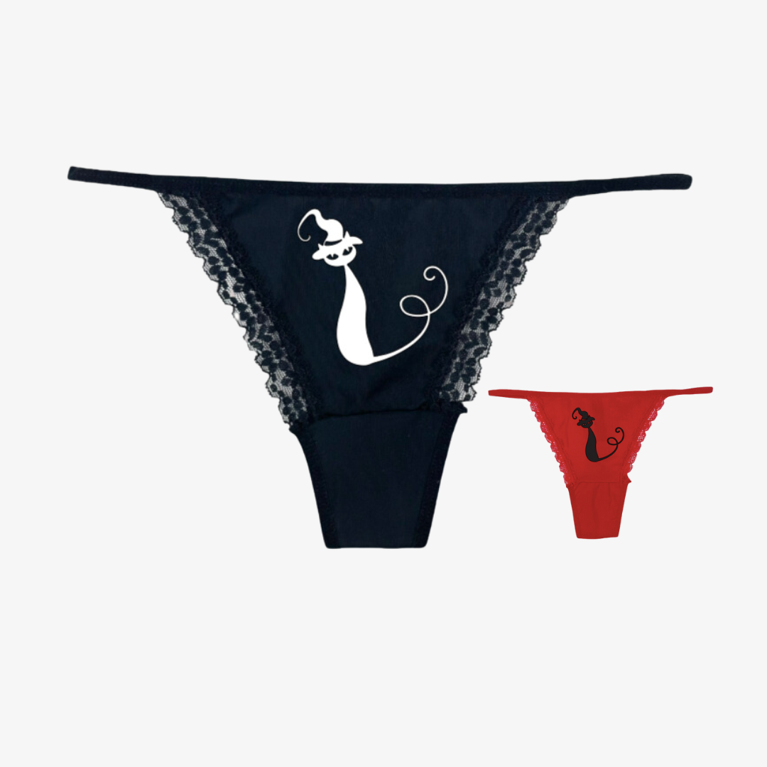 a woman's panties with a woman's face drawn on it