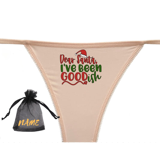 Santa Good List Christmas Panty